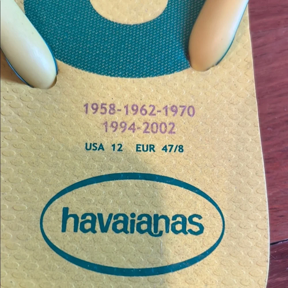 Havaianas Brazil Flip Flops - Yellow and Green
